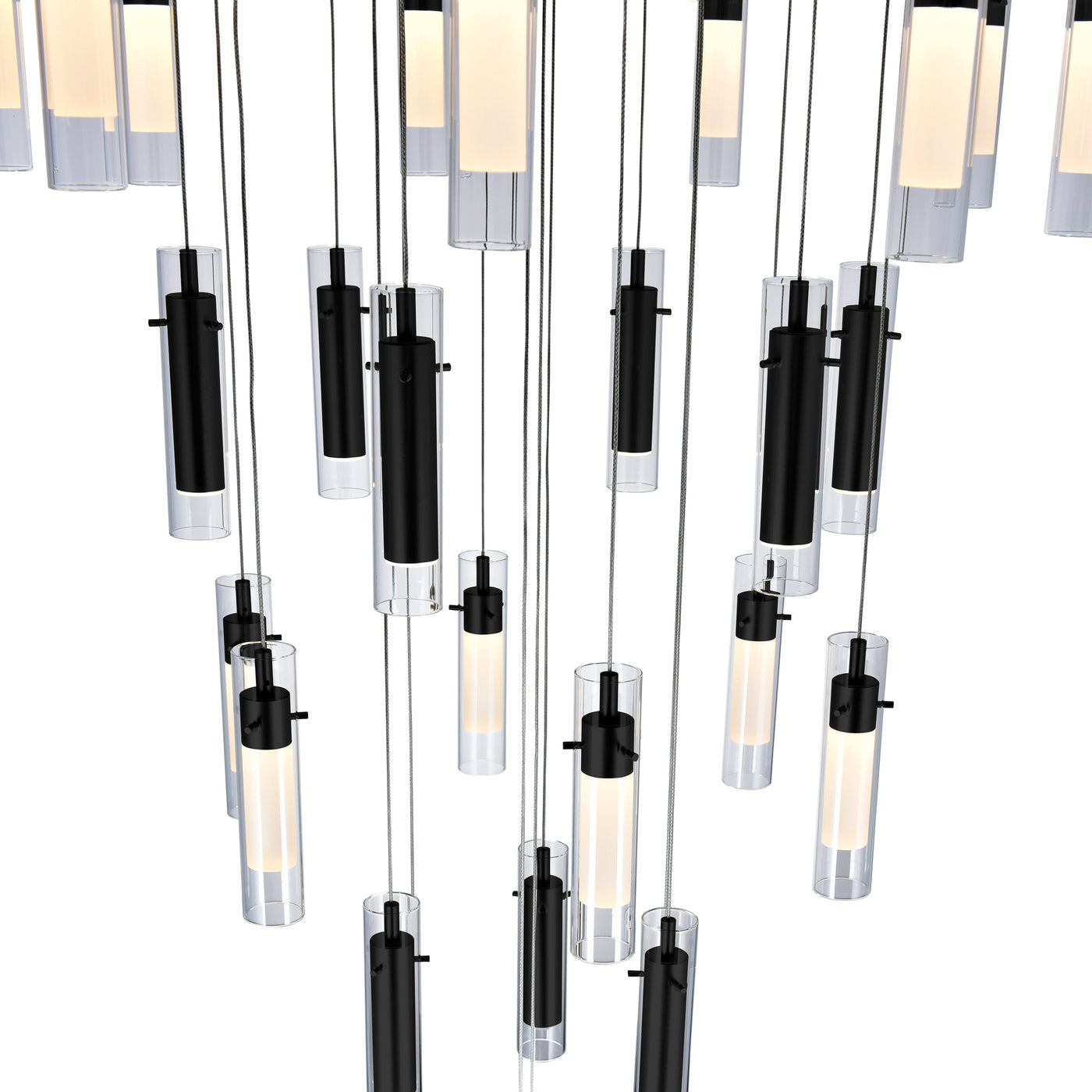 Olinda 37 Light Integrated LED Black Chandelier