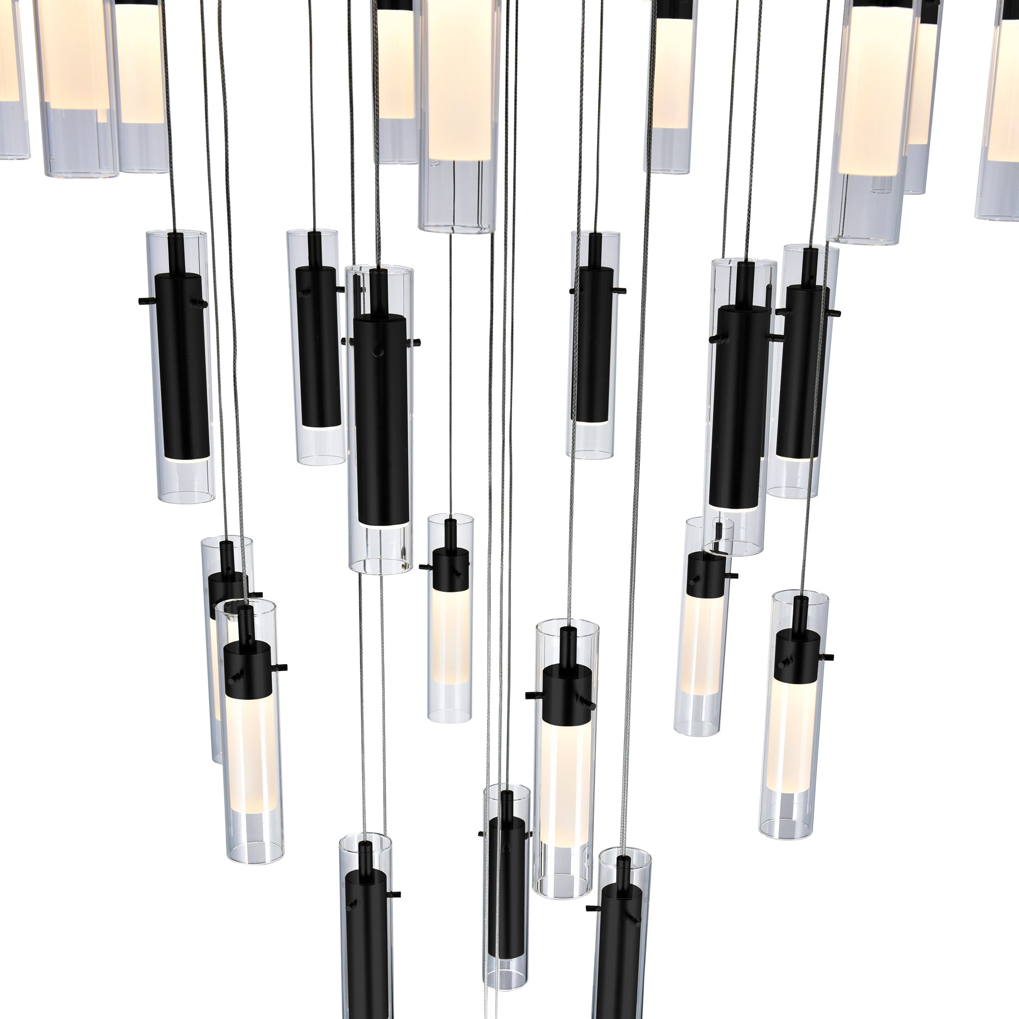 Olinda 37 Light Integrated LED Black Chandelier