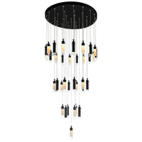 Olinda 37 Light Integrated LED Black Chandelier
