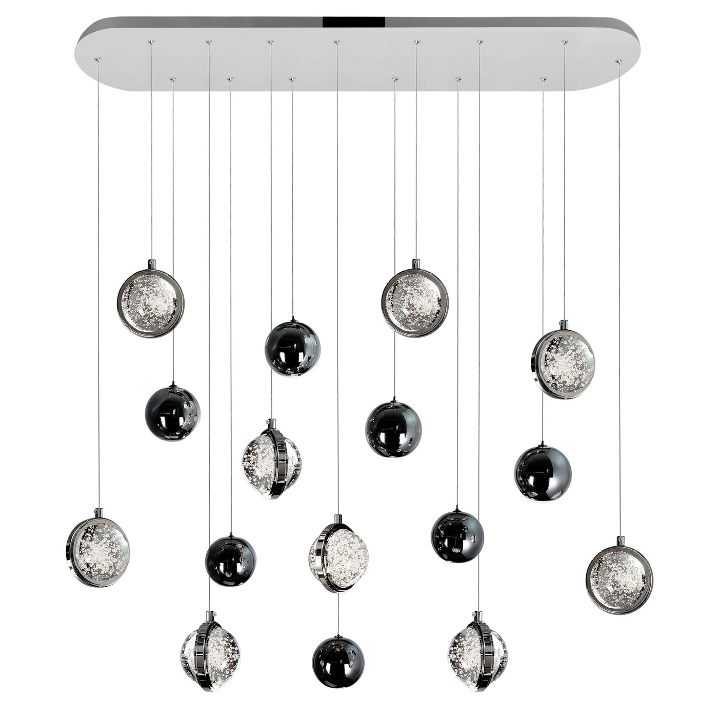 Salvador Chandeliers 9 Lights Polished Nickel
