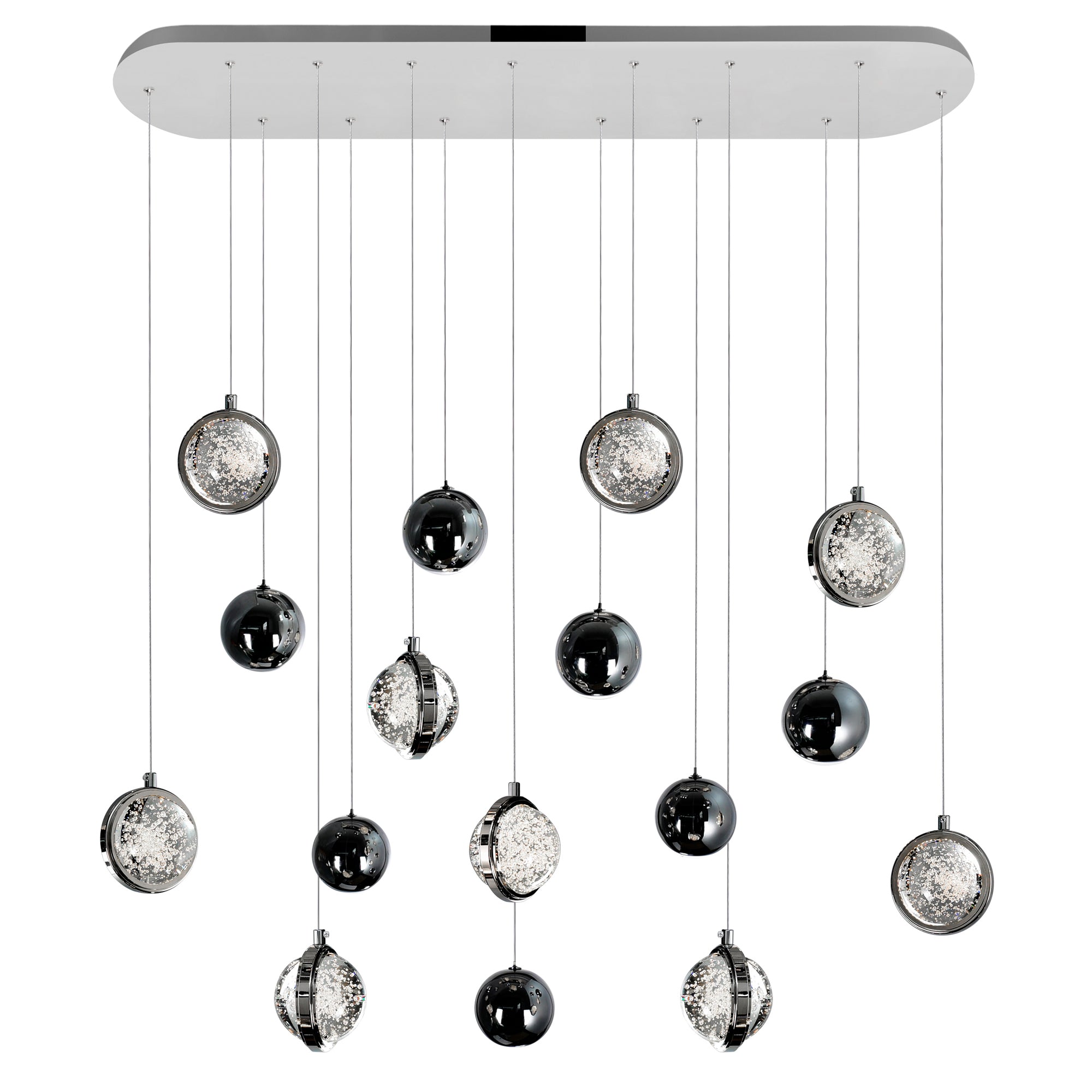 Salvador Chandeliers 9 Lights Polished Nickel