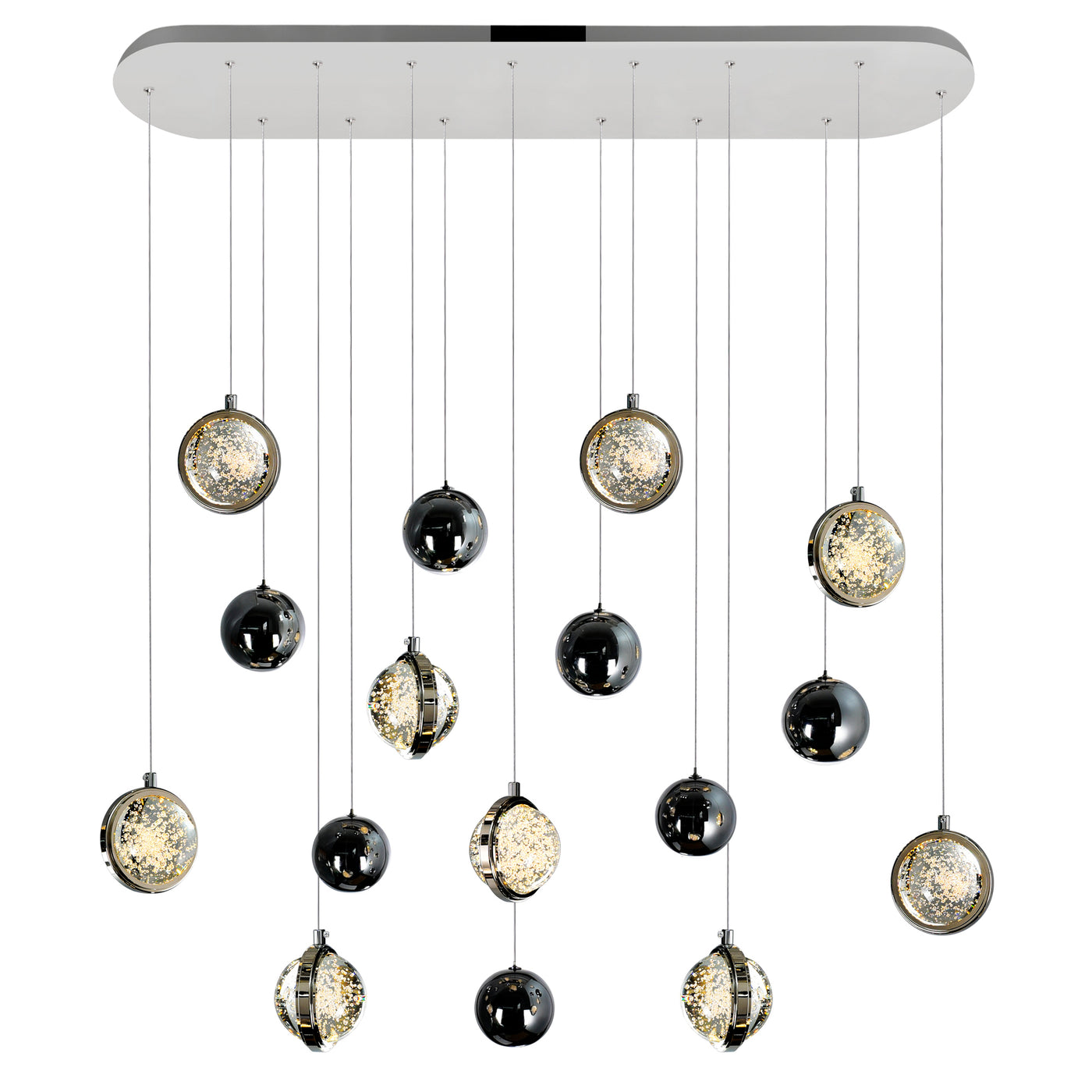 Salvador Chandeliers 9 Lights Polished Nickel