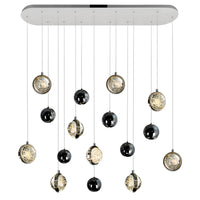 Salvador Chandeliers 9 Lights Polished Nickel