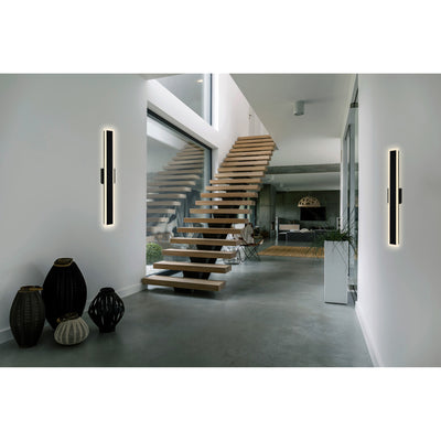 Malibu Outdoor Wall Lights 40in Black