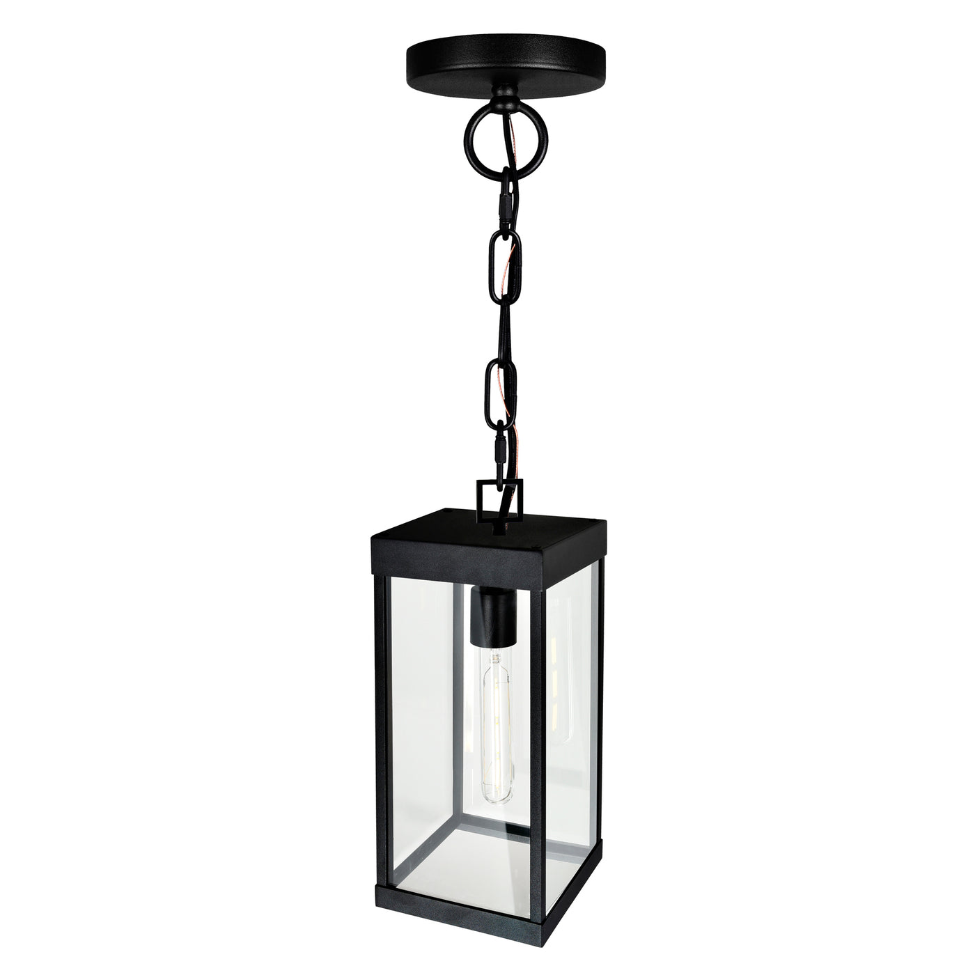 Windsor Outdoor Hanging Lights Black 1 Light