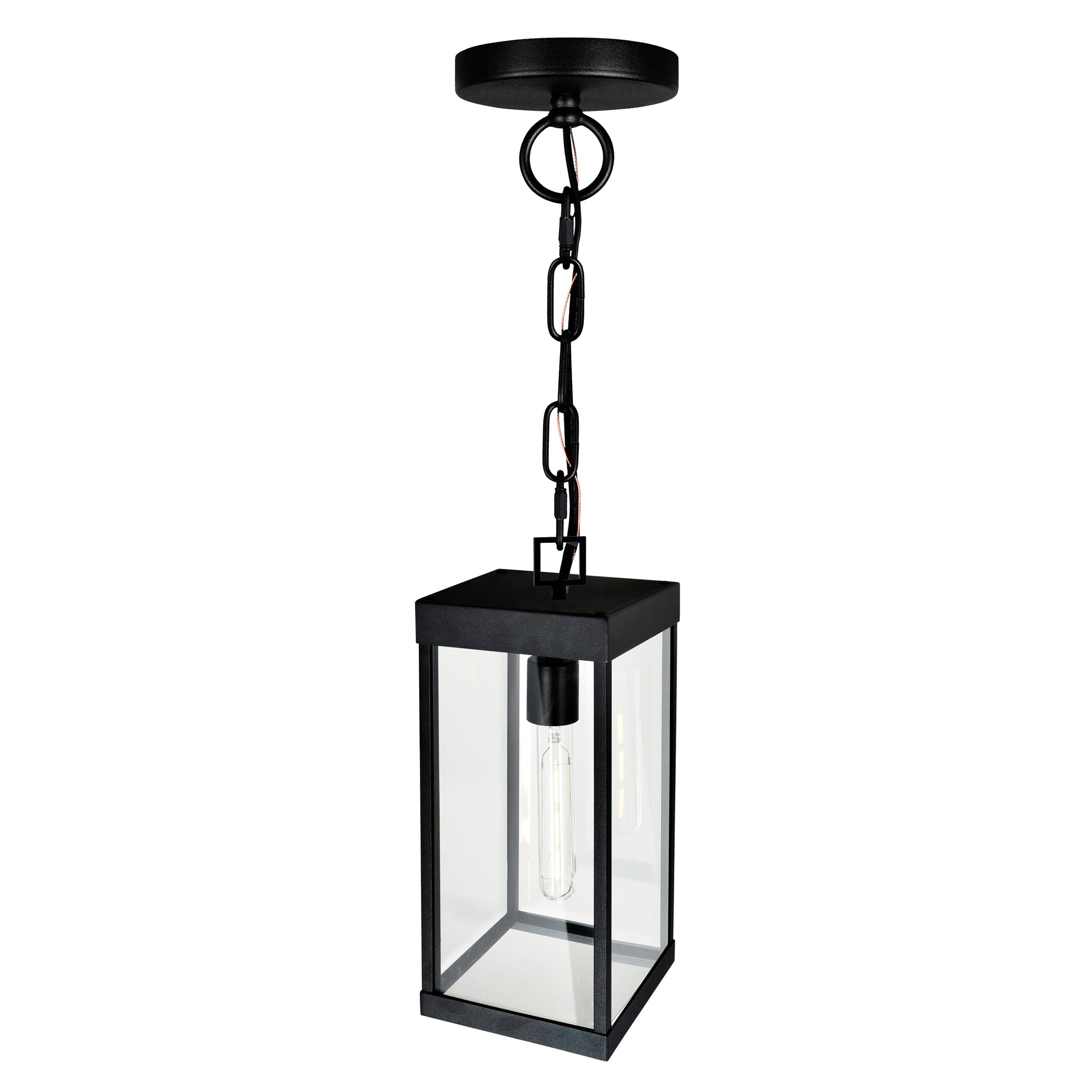 Windsor Outdoor Hanging Lights Black 1 Light
