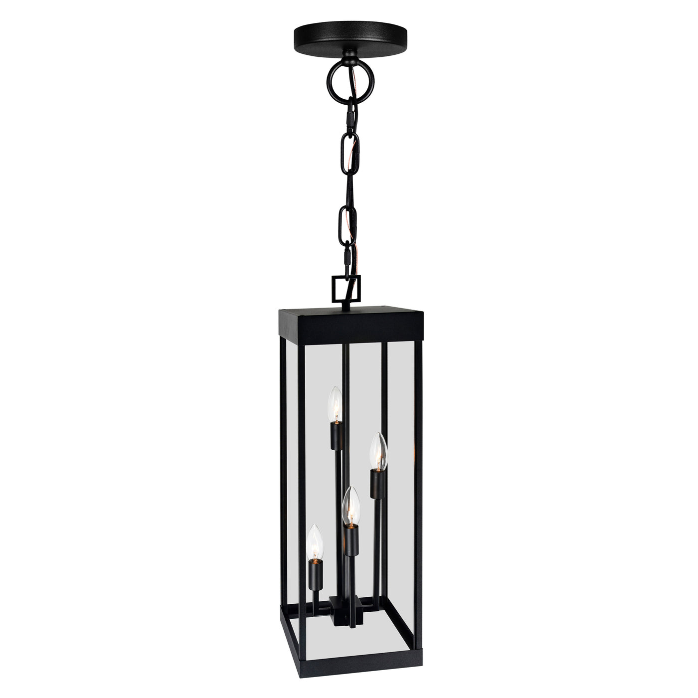 Windsor Outdoor Hanging Lights Black 4 Lights