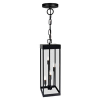 Windsor Outdoor Hanging Lights Black 4 Lights