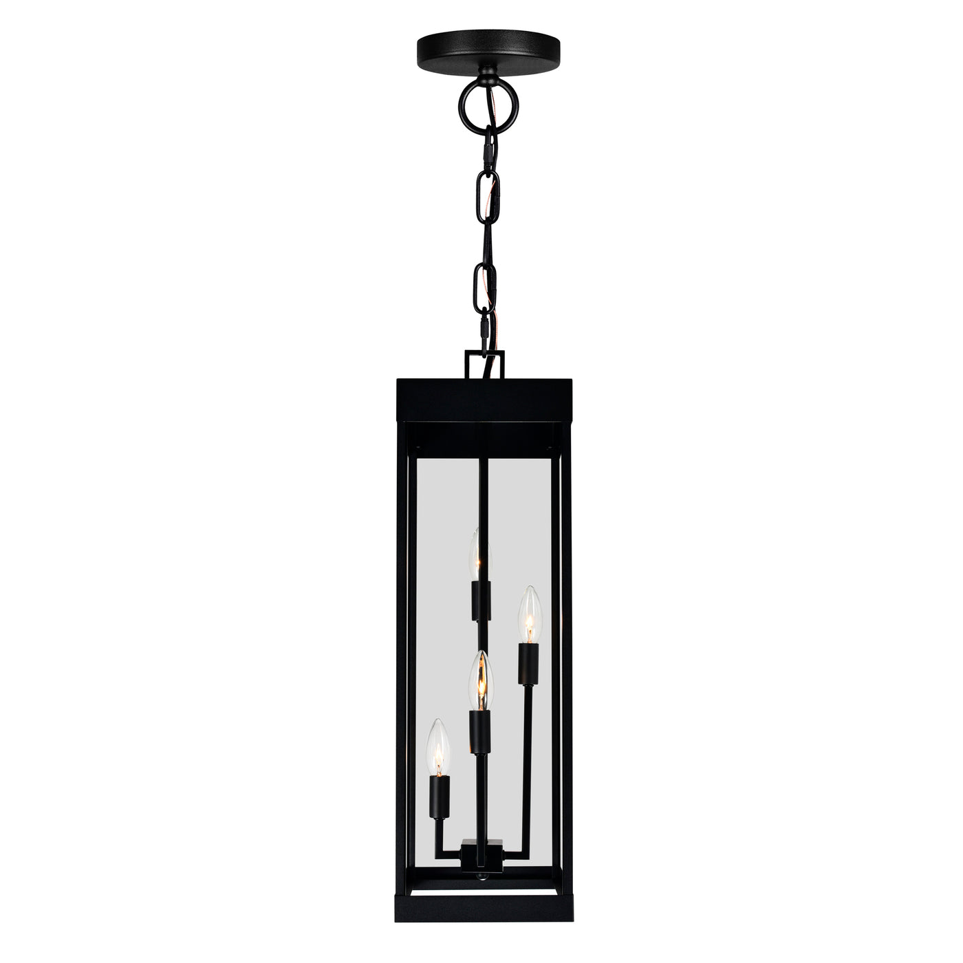 Windsor Outdoor Hanging Lights Black 4 Lights
