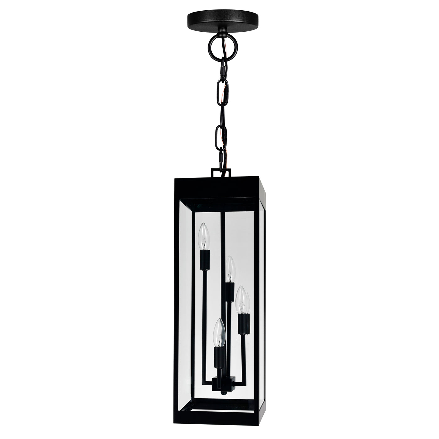 Windsor Outdoor Hanging Lights Black 4 Lights