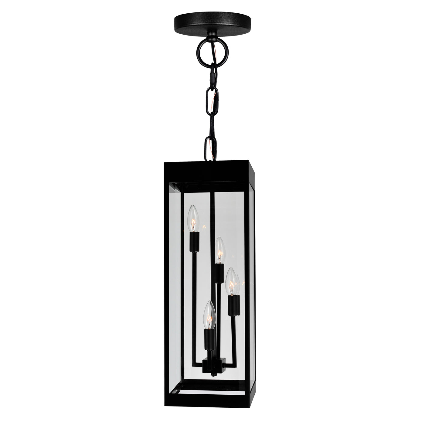Windsor Outdoor Hanging Lights Black 4 Lights