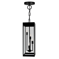 Windsor Outdoor Hanging Lights Black 4 Lights