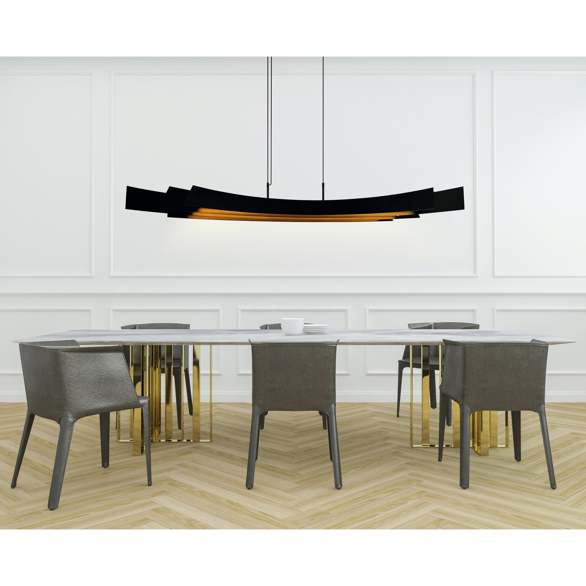 Candora Chandeliers 72in Black 36 Watts