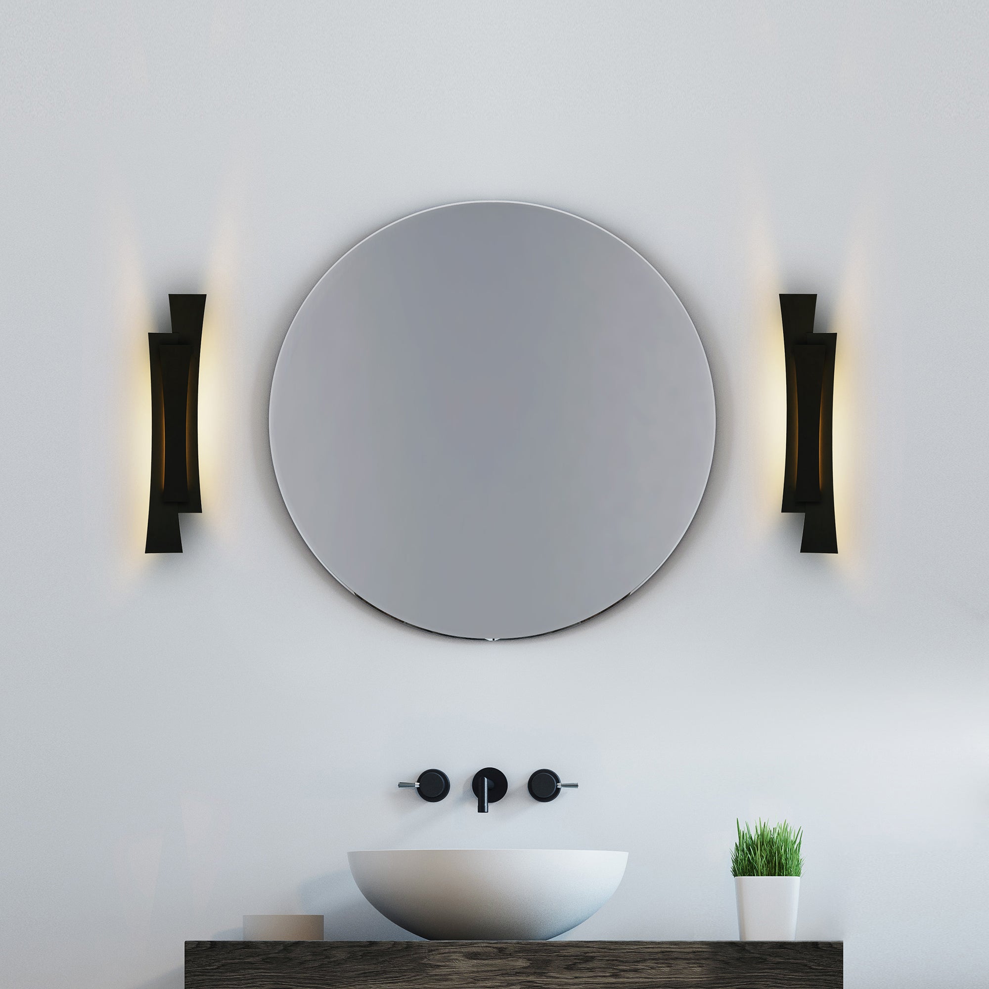 Candora Vanity Lights LED 24in Black Finish
