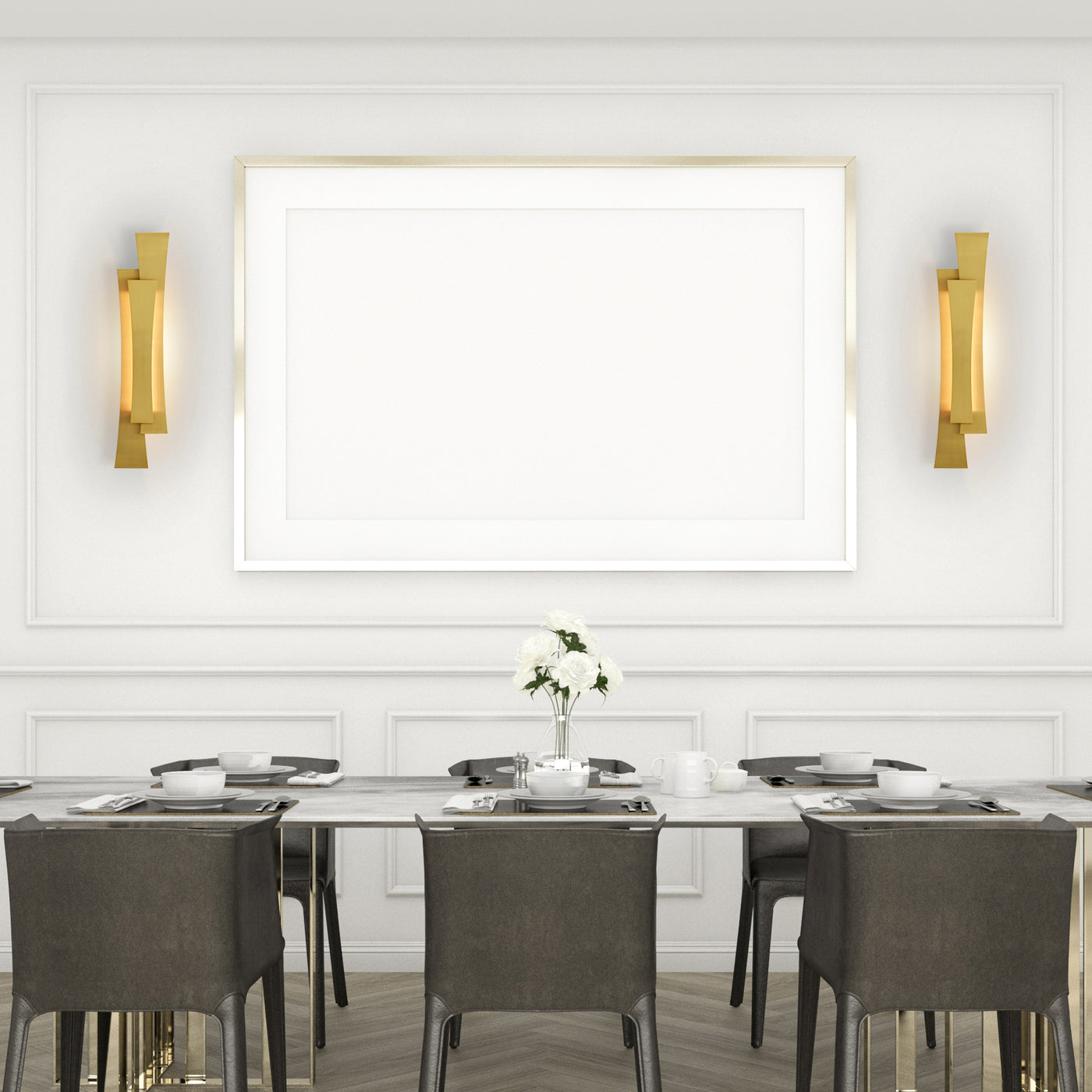 Candora Vanity Lights 24 Inch Brass Integrated