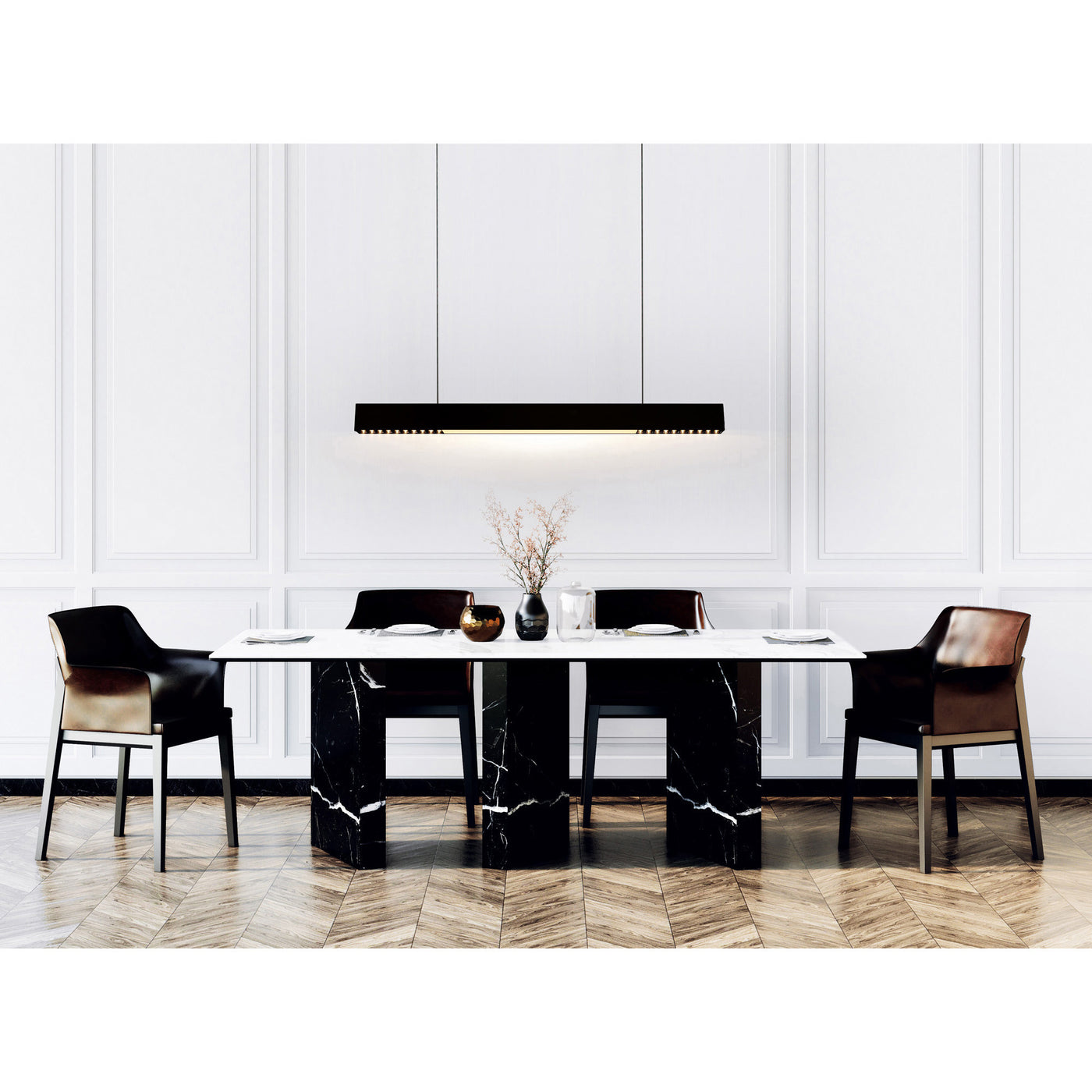 Pienza 45in Black Chandelier