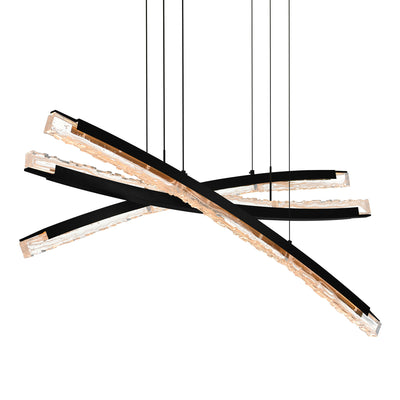 Saber Chandeliers Black Integrated LED 50in