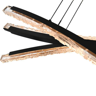 Saber Chandeliers Black Integrated LED 50in