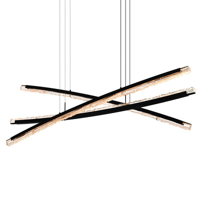 Saber Chandeliers Integrated LED Black Finish