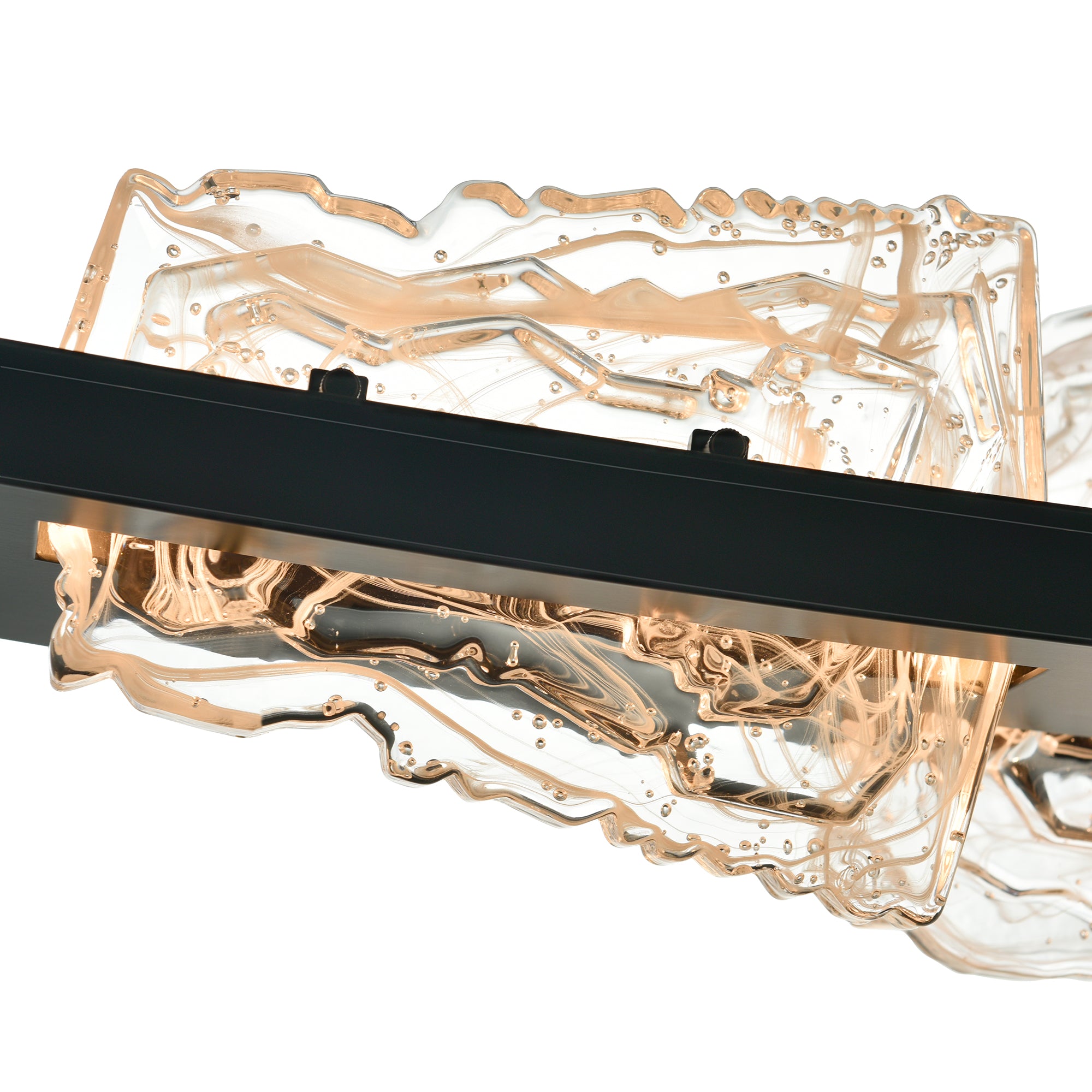 Arcus Chandeliers Integrated LED Black Glass