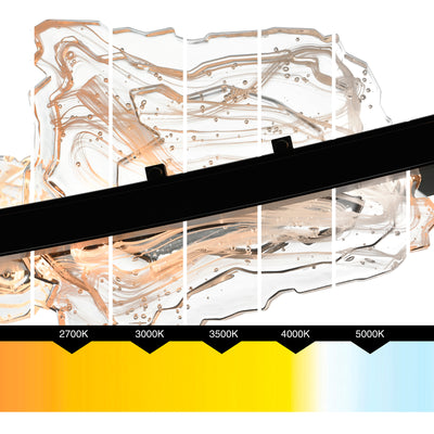 Arcus Chandeliers Integrated LED Black Glass