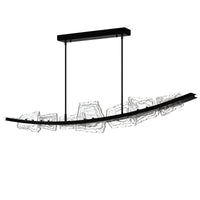 Arcus Chandeliers LED Black 70in Glass