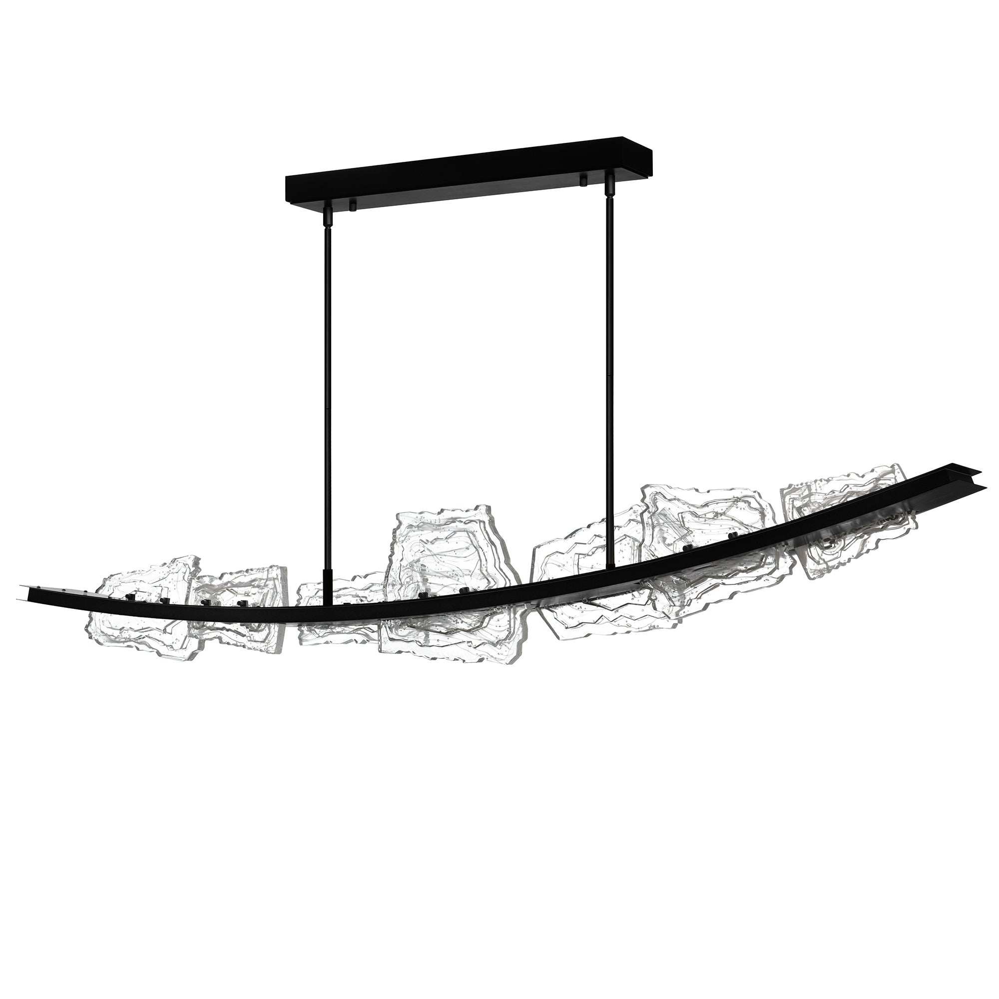Arcus Chandeliers LED Black 70in Glass