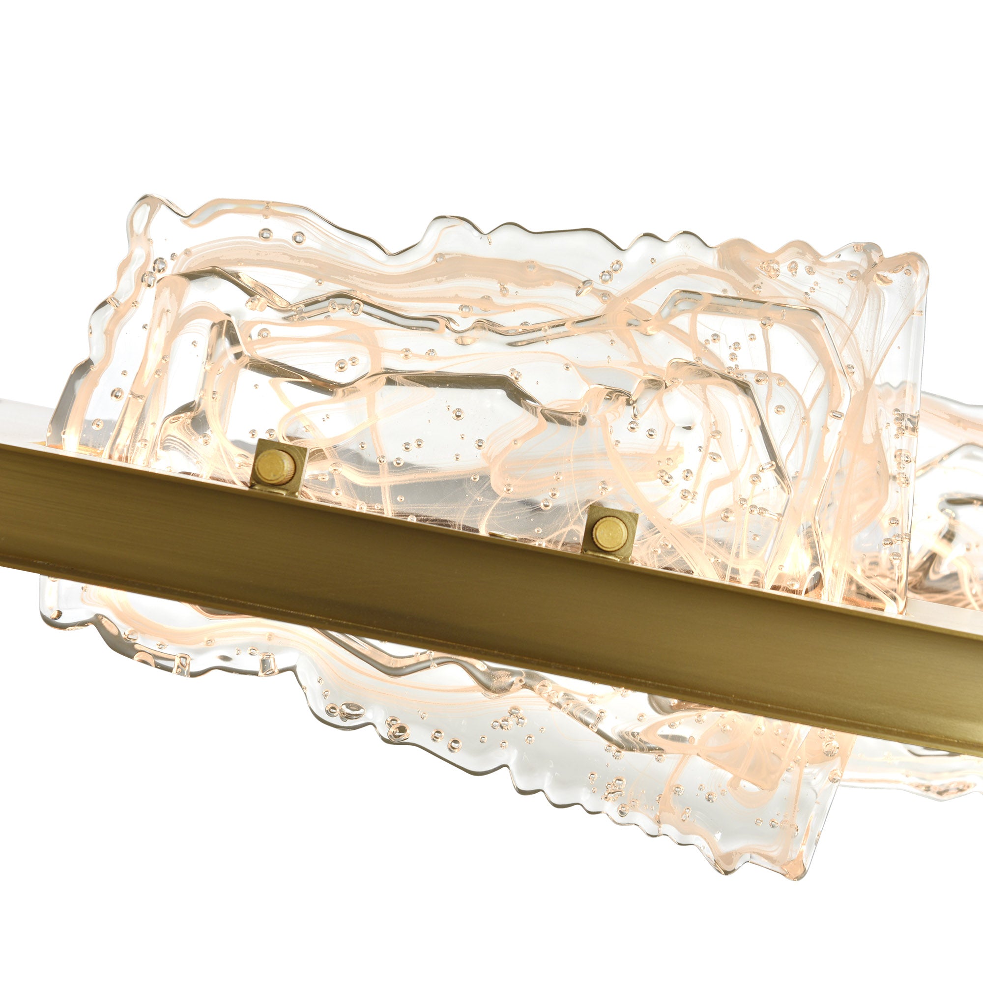 Arcus Chandeliers 7 Light Brass Handmade Glass