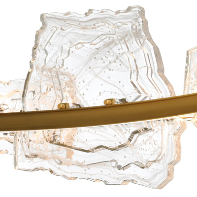 Arcus Chandeliers 7 Light Brass Handmade Glass