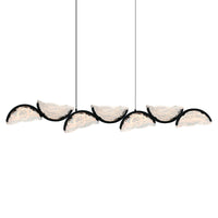 Moon Chandeliers Black Handcrafted LED 54in