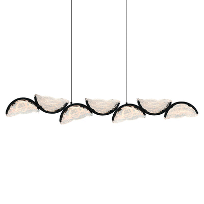 Moon Chandeliers Black Handcrafted LED 54in