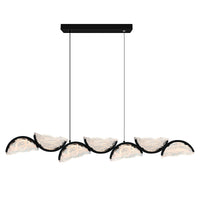 Moon Chandeliers Black Handcrafted LED 54in