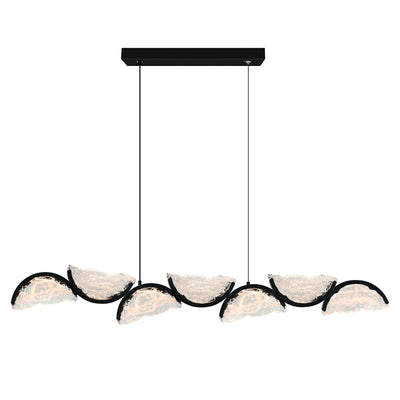 Moon Chandeliers Black Handcrafted LED 54in