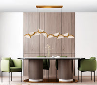 Moon Chandeliers Brass Handcrafted Glass