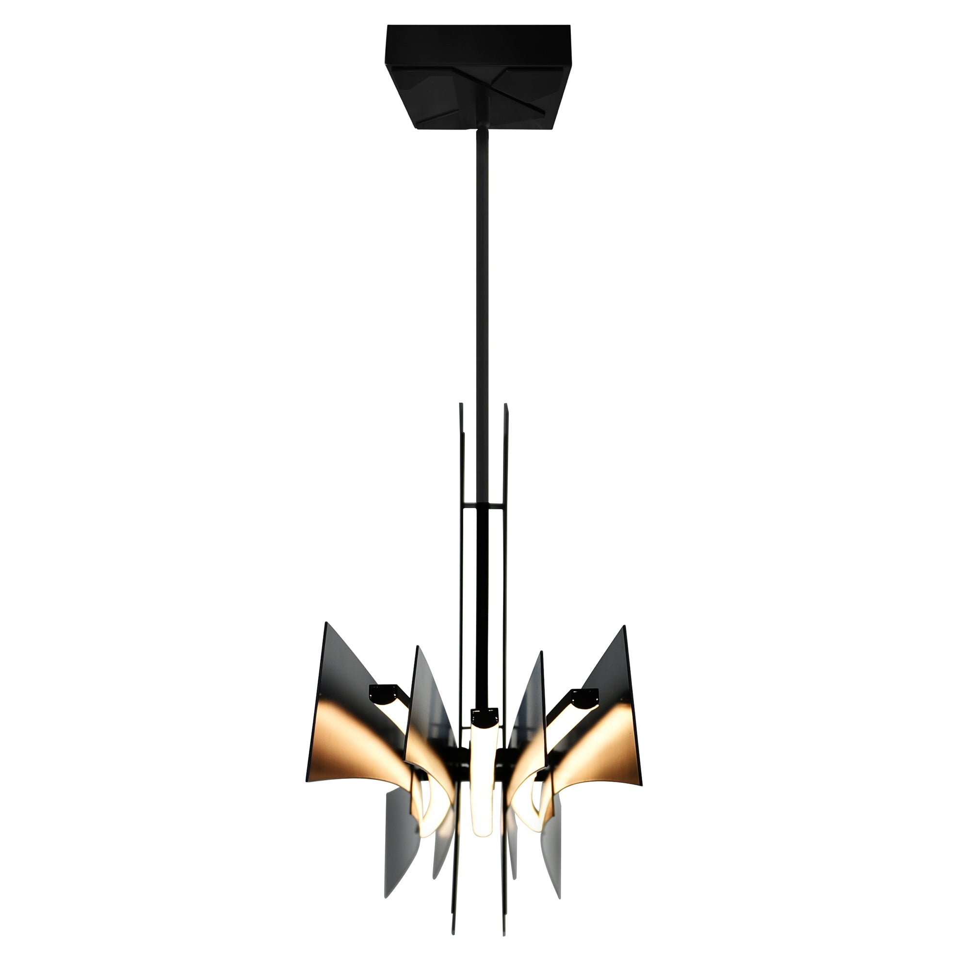 Solara Chandeliers Integrated LED Black 50in