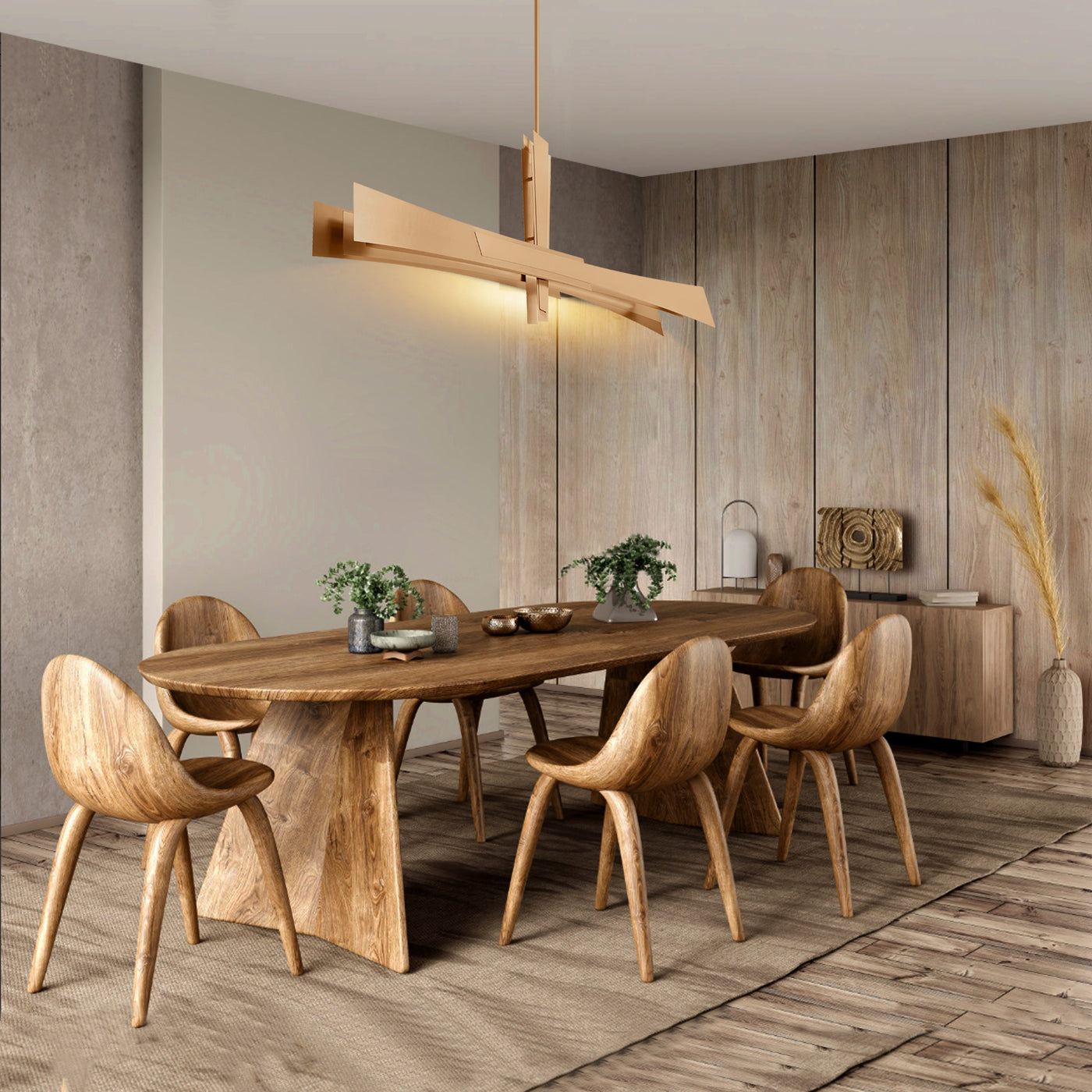 Solara Chandeliers LED 50in Brass Finish