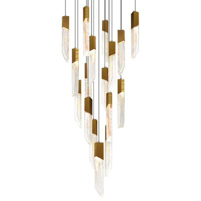 Petra Chandeliers LED Brass 24in