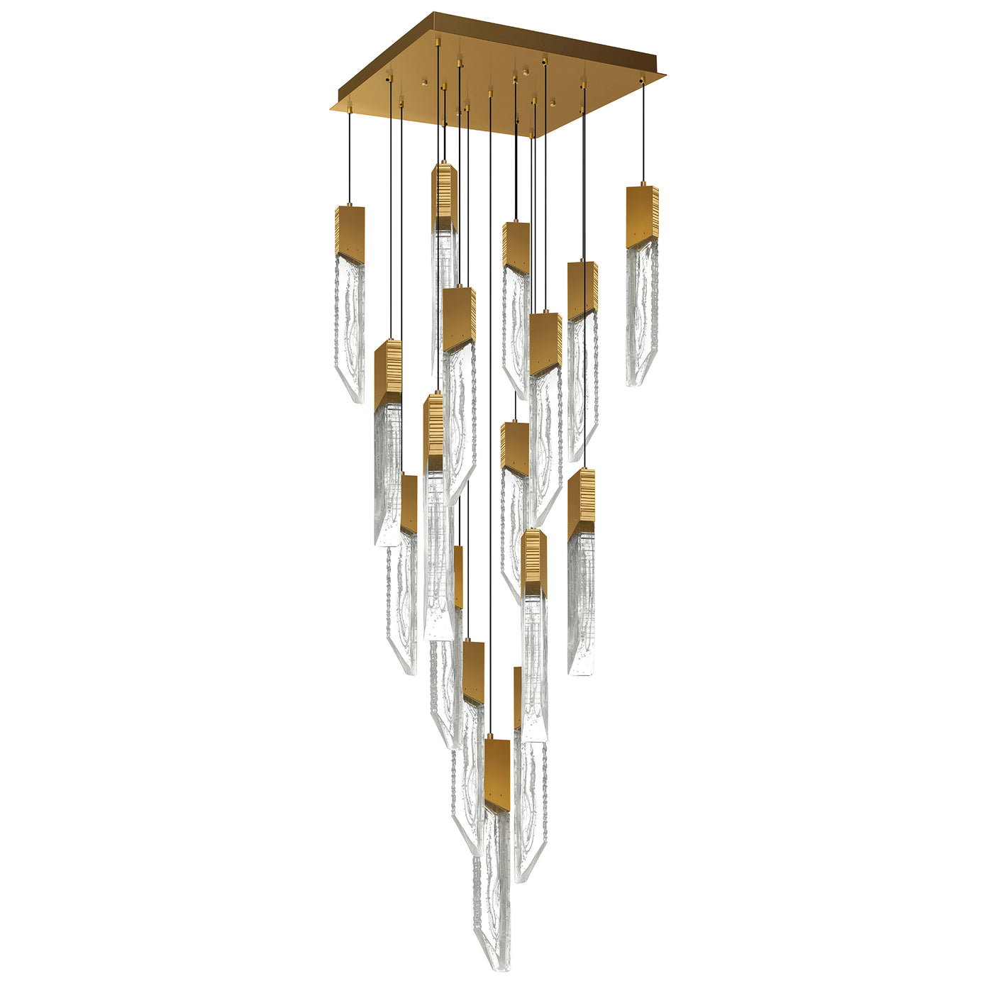 Petra Chandeliers LED Brass 24in
