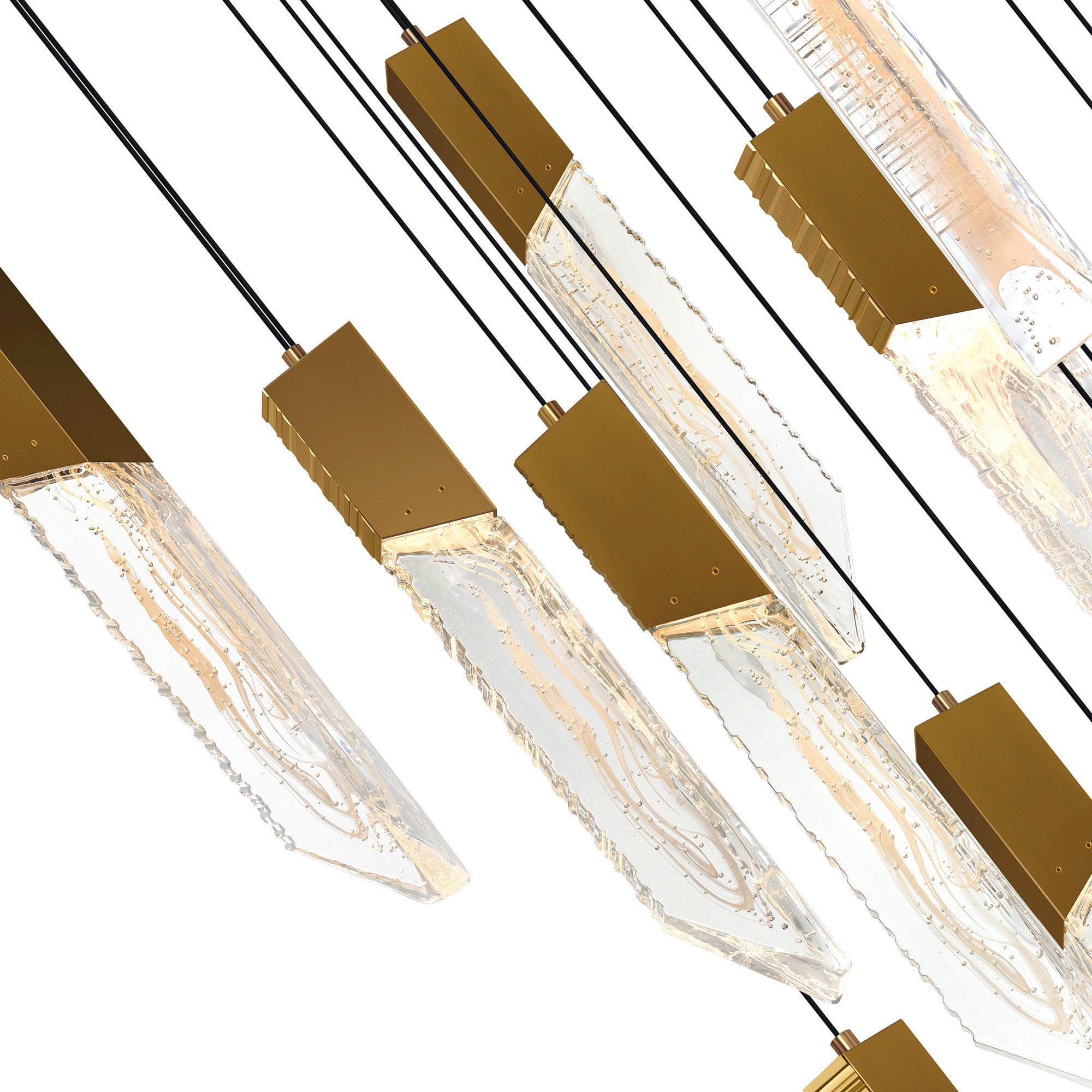 Petra Chandeliers LED Brass 24in