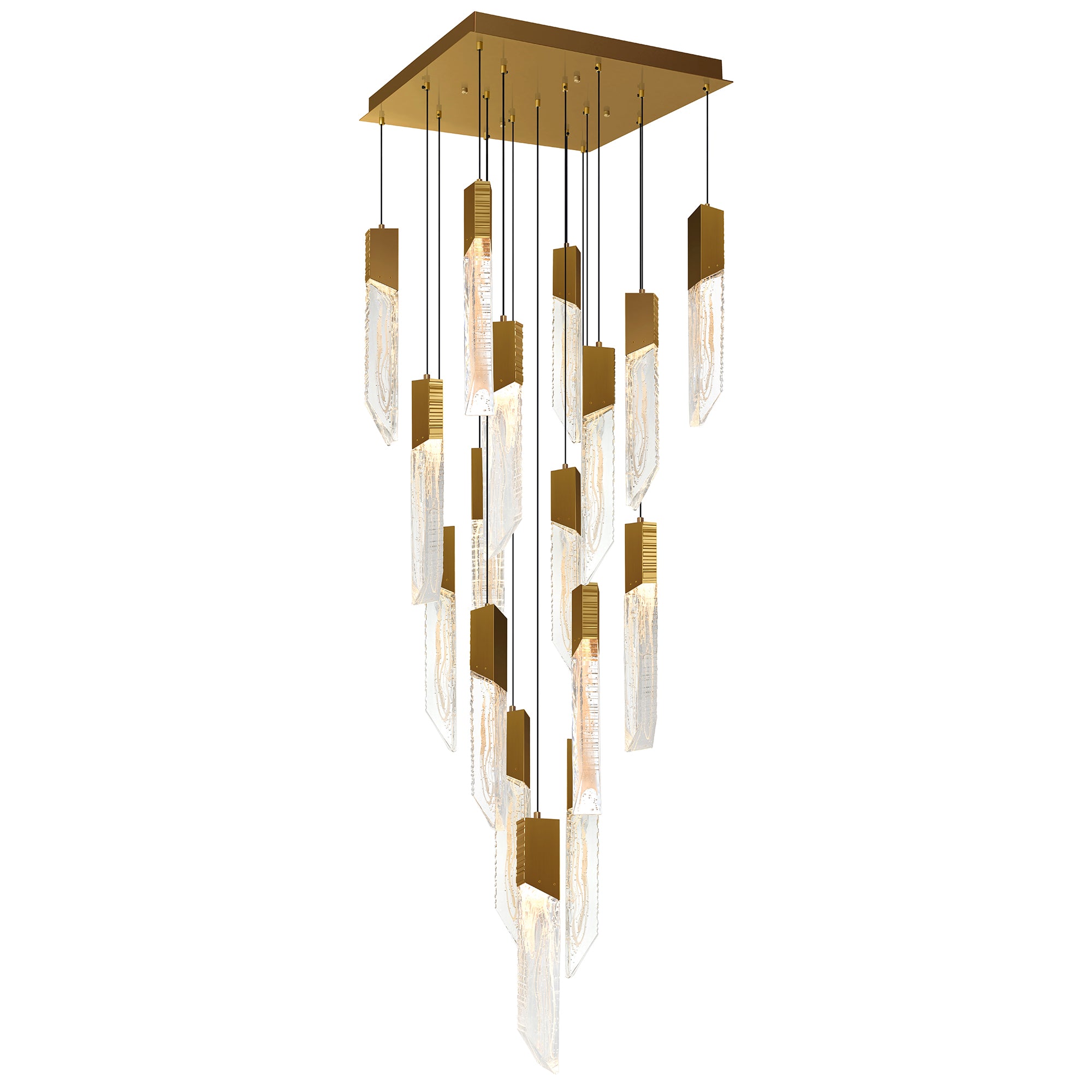 Petra Chandeliers LED Brass 24in