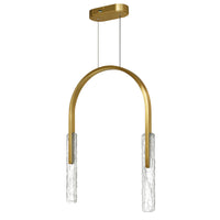 Curva Chandeliers Brass 22in LED Five Lights