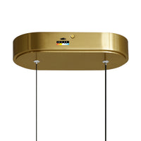Curva Chandeliers Brass 22in LED Five Lights