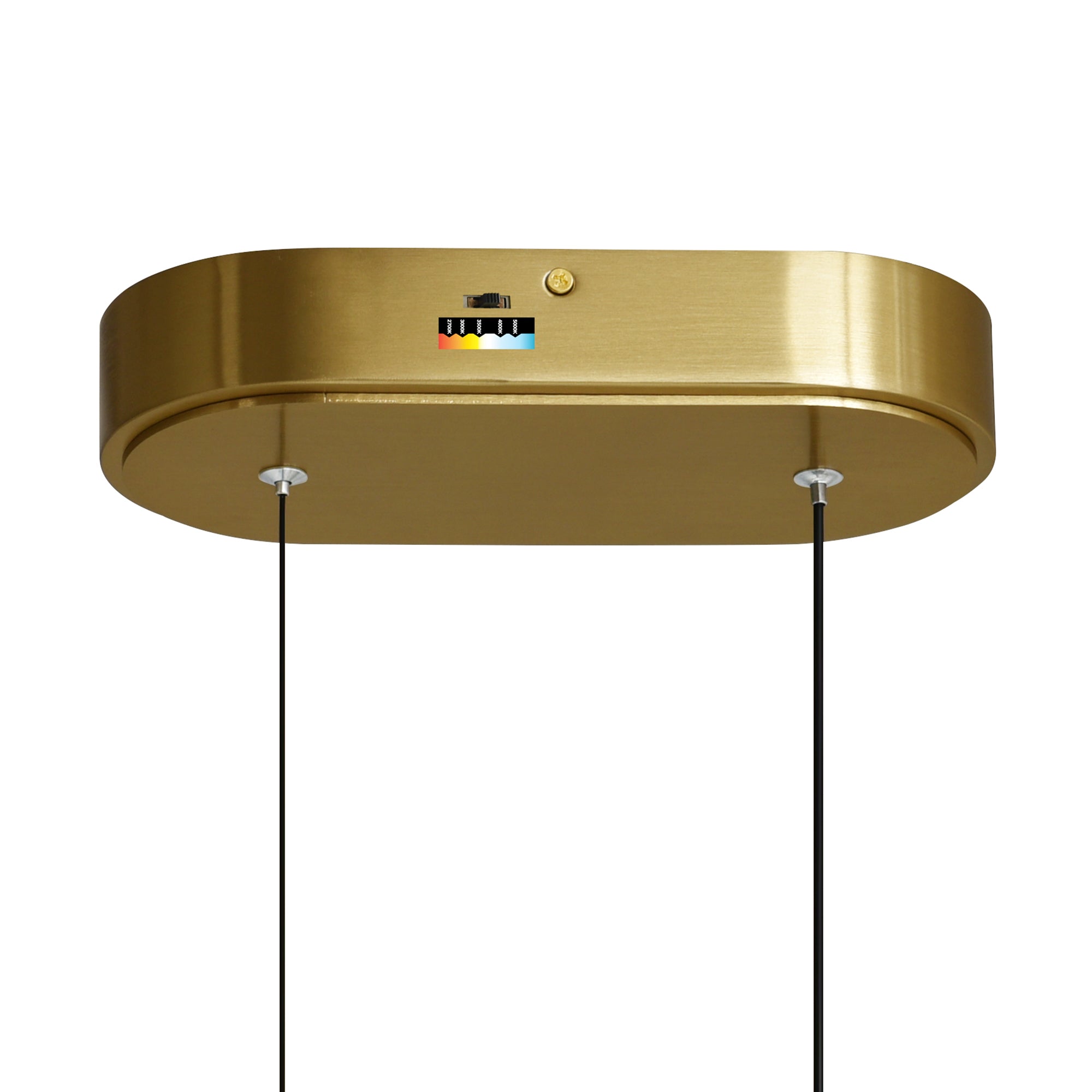 Curva Chandeliers Brass 22in LED Five Lights