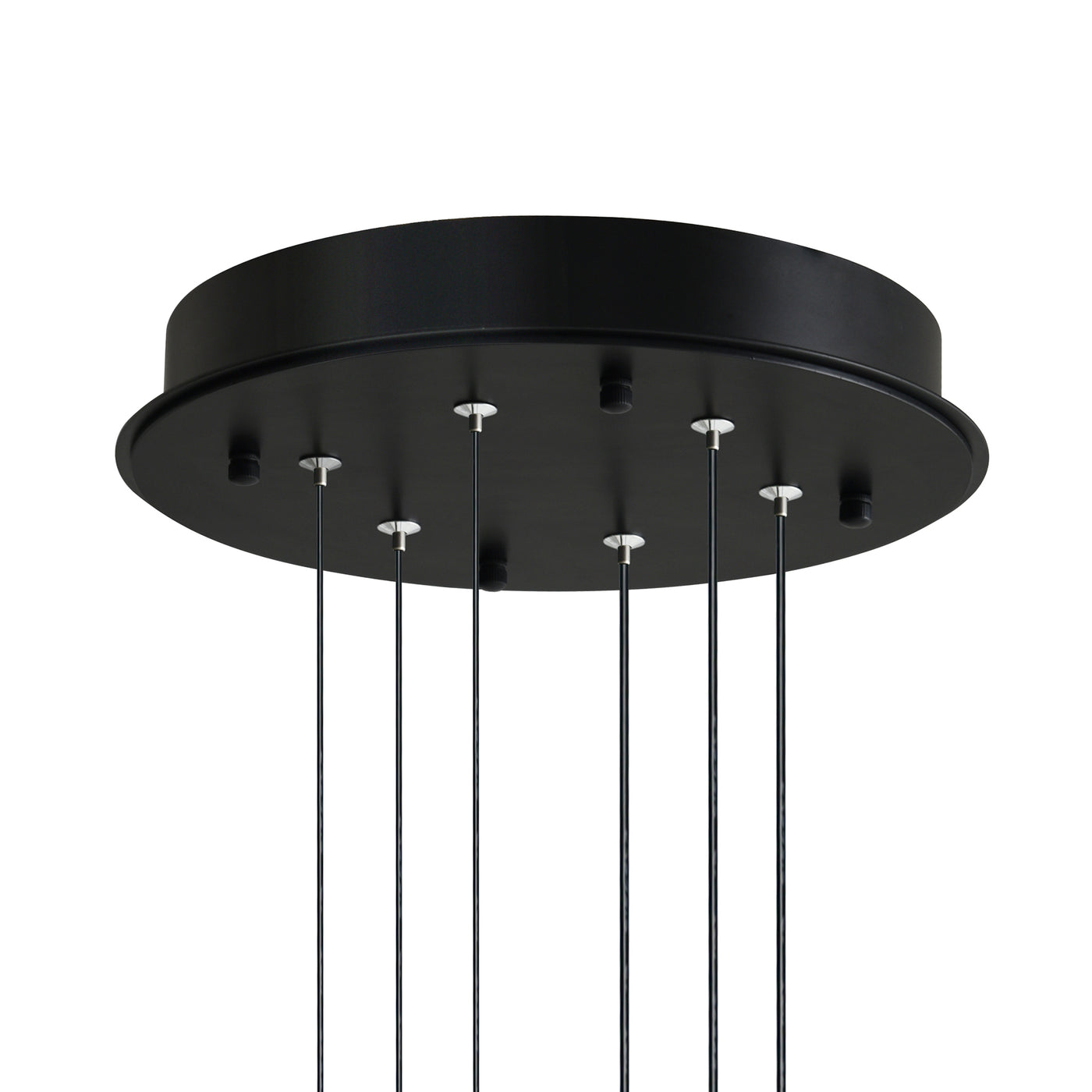 Curva Chandeliers 38in Black Glass LED