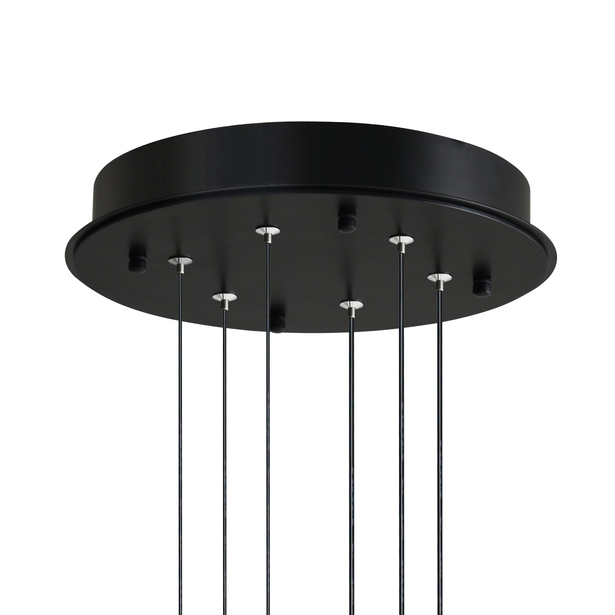 Curva Chandeliers 38in Black Glass LED