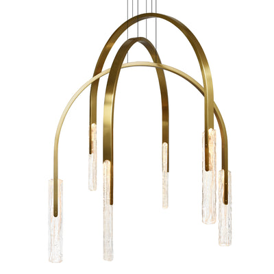 Curva Chandeliers Brass 38in LED