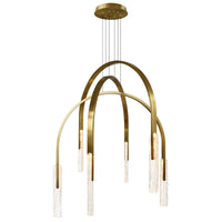 Curva Chandeliers Brass 38in LED