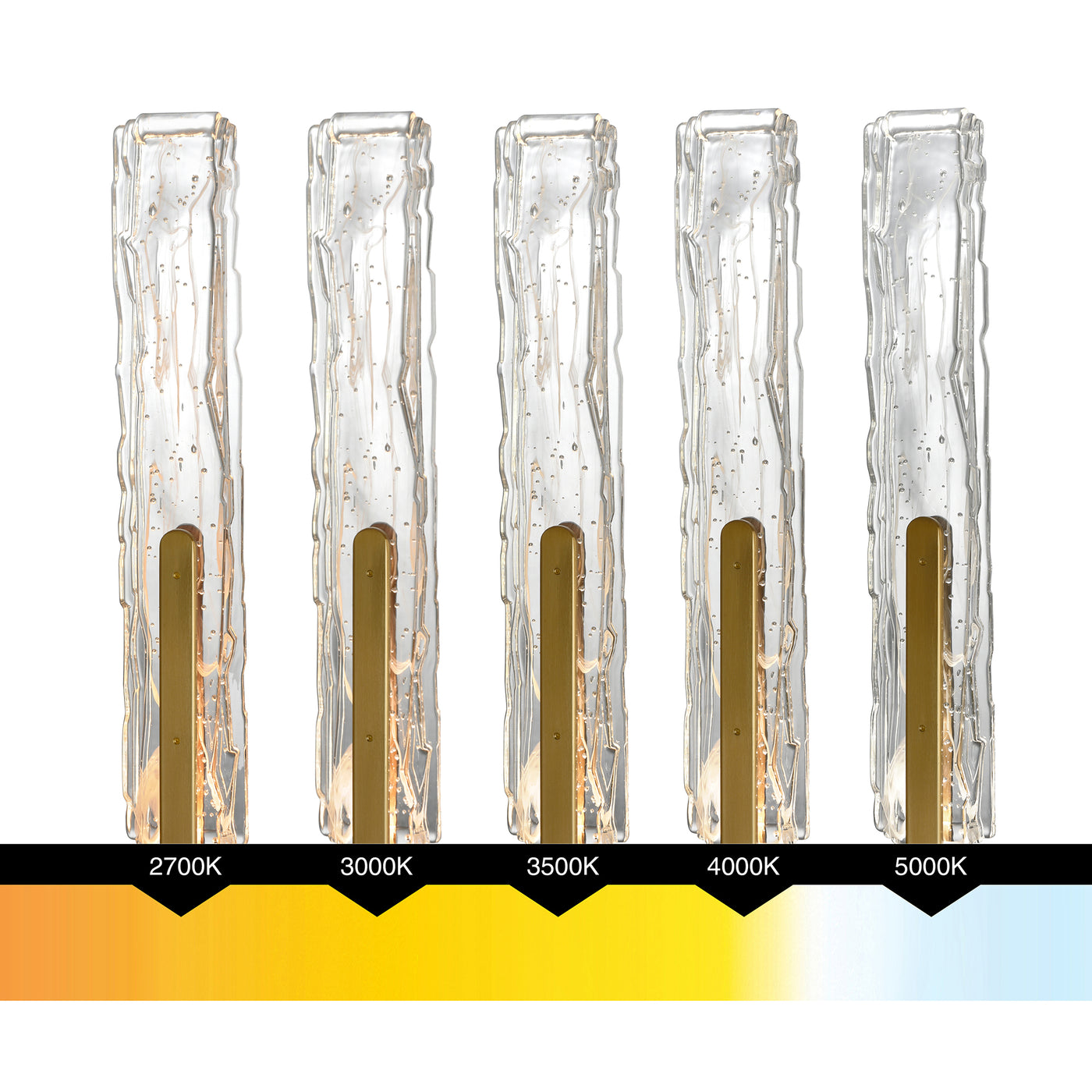 Curva Vanity Lights Brass Integrated LED