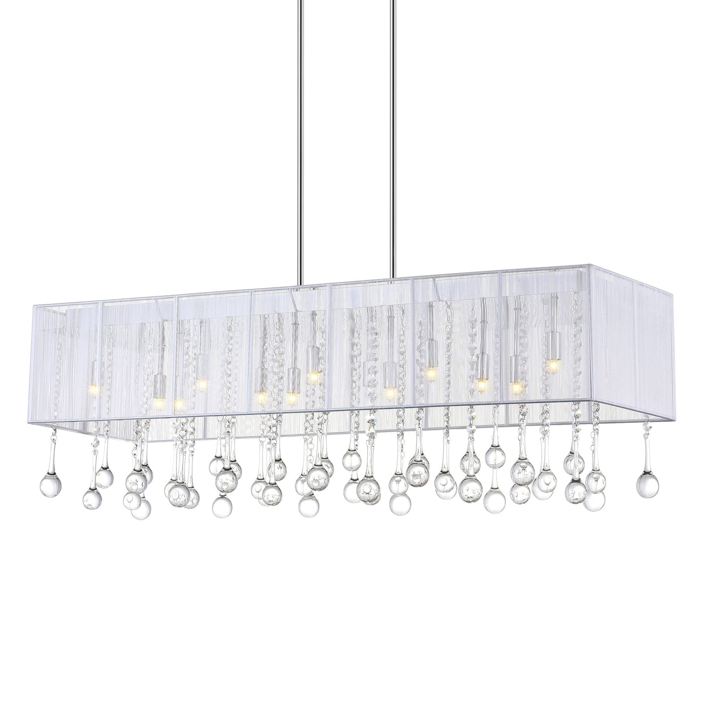 Water Drop 14 Light Chrome Chandelier