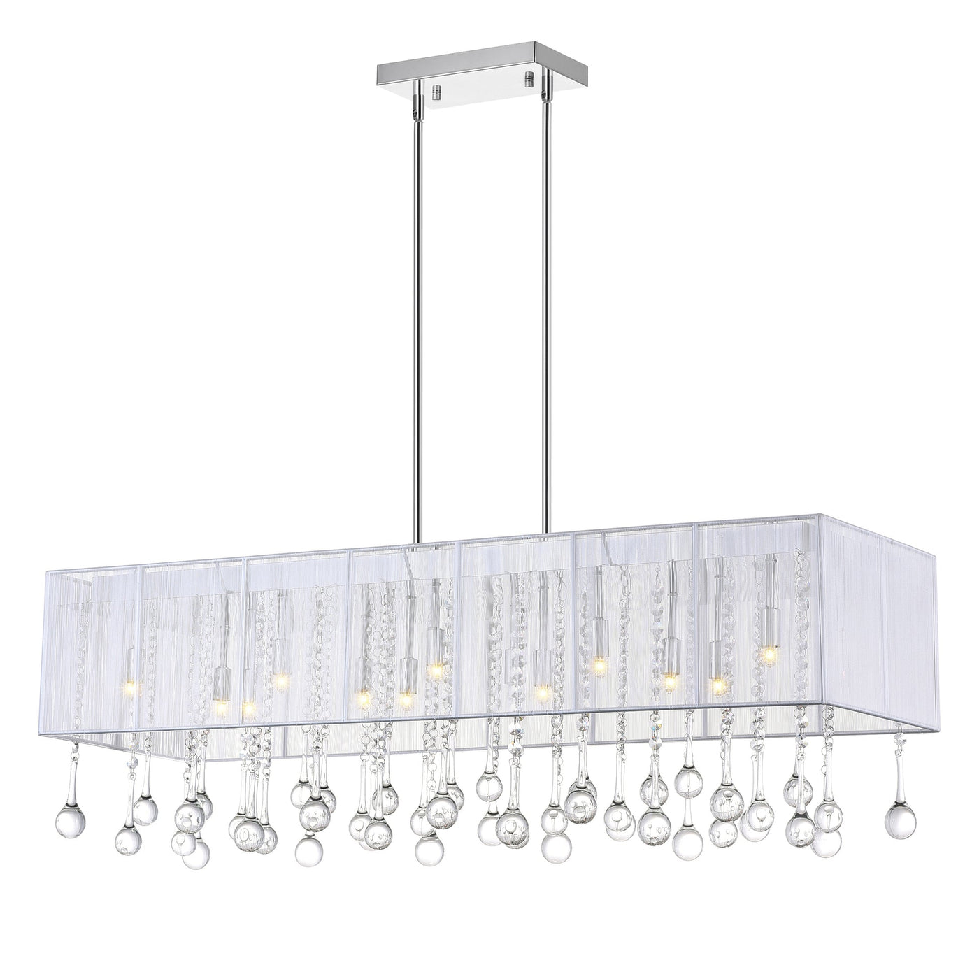 Water Drop 14 Light Chrome Chandelier